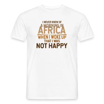 Safari Afrika serengeti wildlife savanne spruch - Männer T-Shirt - Weiß - Vorne - AI Model Male 178 dark (178cm)