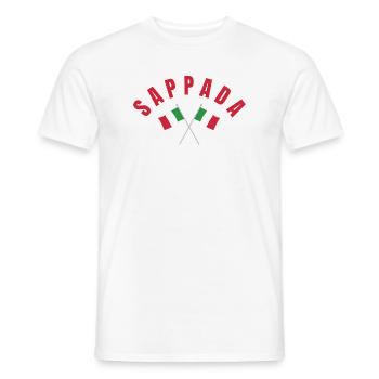 Drapeaux italiens de Sappada - T-shirt homme - blanc - Devant - AI Model Male 178 dark (178cm)
