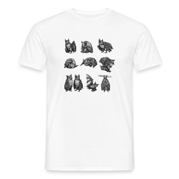 Nacht Fledermaus Silhouetten Muster - Männer T-Shirt - Weiß - Vorne - AI Model Male 178 dark (178cm)