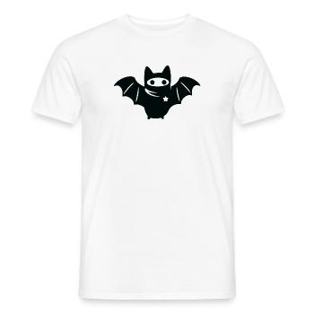 Masked Bat – Antifascism Antifa - Men's T-Shirt - white - Front - AI Model Male 178 dark (178cm)