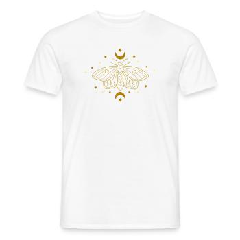 Goldene Motte im Mondkreis - Männer T-Shirt - Weiß - Vorne - AI Model Male 178 dark (178cm)