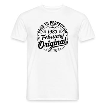 February 1983 – Legend of the Peaks and Mountains - Men's T-Shirt - white - Front - AI Model Male 178 dark (178cm)