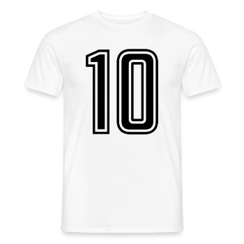 10 - Männer T-Shirt - Weiß - Vorne - AI Model Male 178 dark (178cm)
