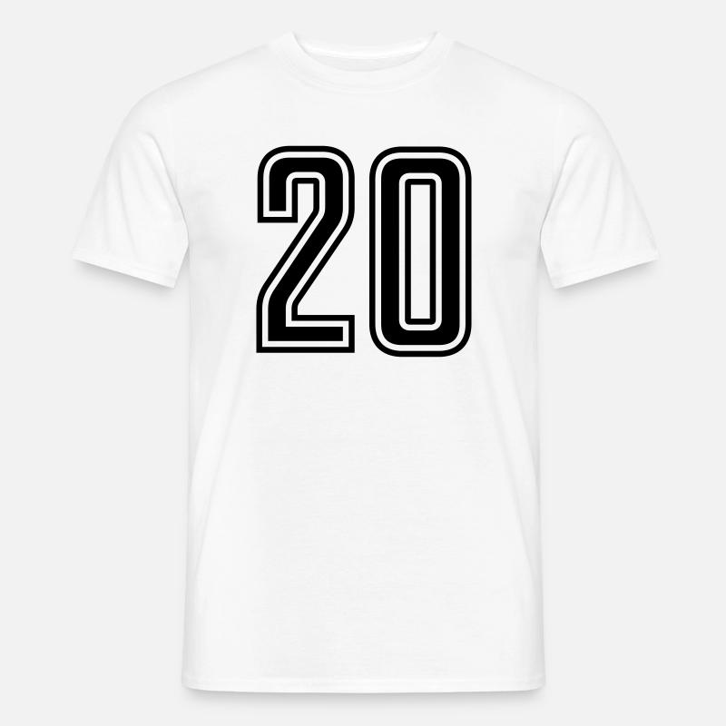20 - Männer T-Shirt - Weiß