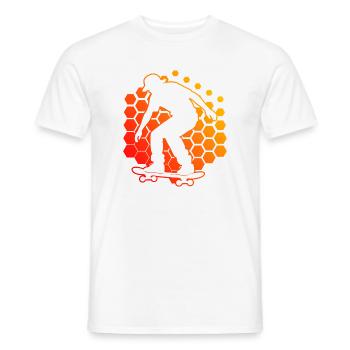 Funny skater motif - Men's T-Shirt - white - Front - AI Model Male 178 dark (178cm)