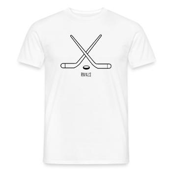 Rivaux, design hockey, motif de rivalité - T-shirt homme - blanc - Devant - AI Model Male 178 dark (178cm)