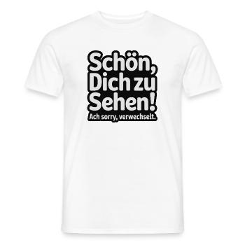 Content de te voir - désolé, je suis perdu. - T-shirt homme - blanc - Devant - AI Model Male 178 dark (178cm)