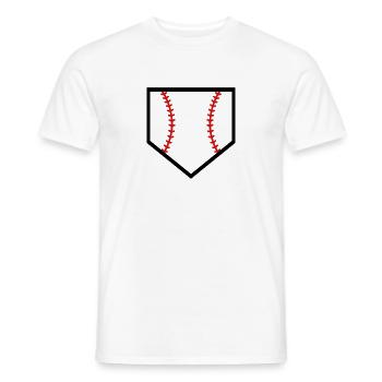 Baseball home plate - Men's T-Shirt - white - Front - AI Model Male 178 dark (178cm)