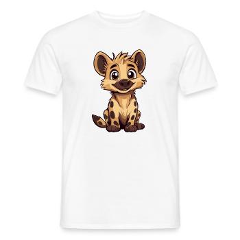 Personnage de hyène mignon dans un style cartoon - T-shirt homme - blanc - Devant - AI Model Male 178 dark (178cm)