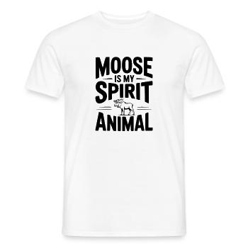 L’orignal est mon animal spirituel - T-shirt homme - blanc - Devant - AI Model Male 178 dark (178cm)