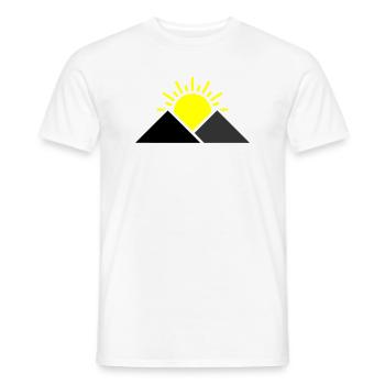 Sonne Berge Landschaft - Männer T-Shirt - Weiß - Vorne - AI Model Male 178 dark (178cm)