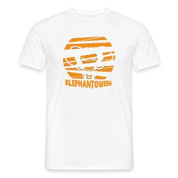 Safari Afrique faune du Serengeti éléphant d’Halloween - T-shirt homme - blanc - Devant - AI Model Male 178 dark (178cm)