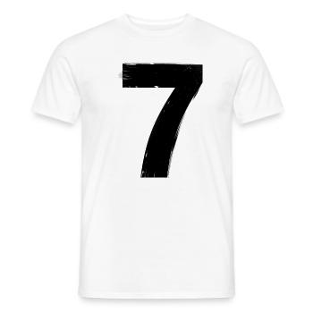Faded Seven Glyph - Men's T-Shirt - white - Front - AI Model Male 178 dark (178cm)
