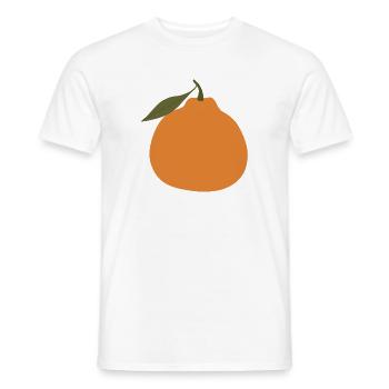 Minimalist Orange with Leaf - Men's T-Shirt - white - Front - AI Model Male 178 dark (178cm)