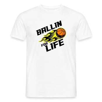 Basketball Ballin : Diction - T-shirt homme - blanc - Devant - AI Model Male 178 dark (178cm)