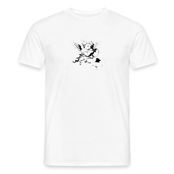 Gamer Engel – Cherub zockt auf Wolken - Männer T-Shirt - Weiß - Vorne - AI Model Male 178 dark (178cm)