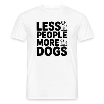 Moins de gens - plus de chiens - T-shirt homme - blanc - Devant - AI Model Male 178 dark (178cm)