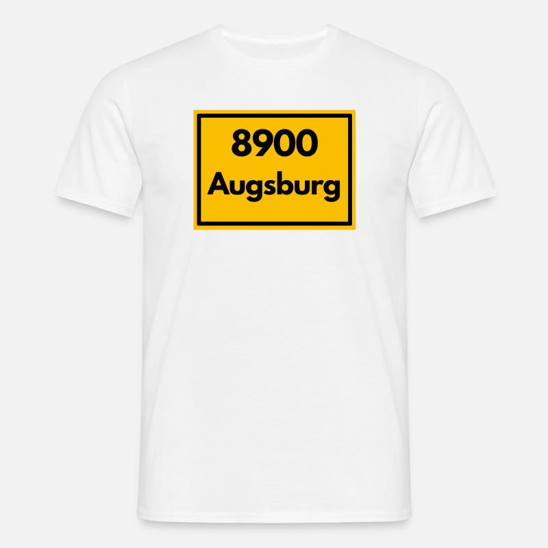 OLD POSTCODE POSTCODE RETRO 8900 AUGSBURG - Men's T-Shirt - white