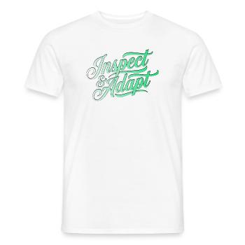 Inspecter & Adapter, Agile Coach Scrum Shirt - T-shirt homme - blanc - Devant - AI Model Male 178 dark (178cm)