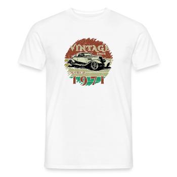 55e anniversaire - Classiques - Millésime depuis 03/1971 - T-shirt homme - blanc - Devant - AI Model Male 178 dark (178cm)
