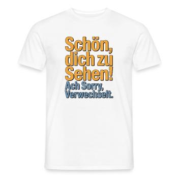 Content de te voir - désolé, je suis perdu. - T-shirt homme - blanc - Devant - AI Model Male 178 dark (178cm)