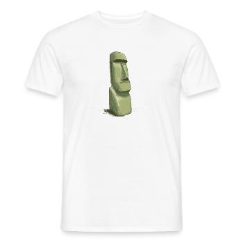 Retro Pixel Art Moai Easter Island Statue - Männer T-Shirt - Weiß - Vorne - AI Model Male 178 dark (178cm)