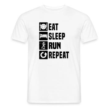 Fonctionnement facile : design intemporel - T-shirt homme - blanc - Devant - AI Model Male 178 dark (178cm)