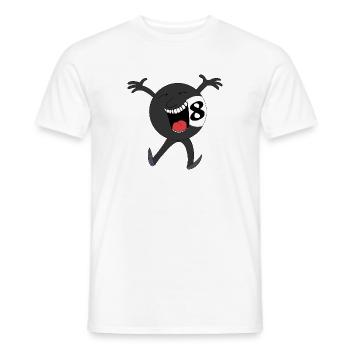 Mascotte Eightball Riante - T-shirt homme - blanc - Devant - AI Model Male 178 dark (178cm)