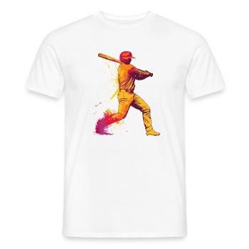Color Explosion Baseball Bat Hero - Men's T-Shirt - white - Front - AI Model Male 178 dark (178cm)