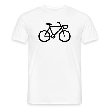 Fahrrad Bike Icon Outline - Männer T-Shirt - Weiß - Vorne - AI Model Male 178 dark (178cm)
