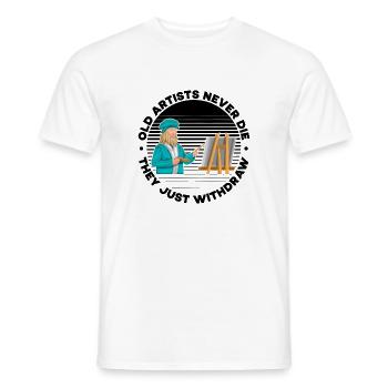 Cool Artist Old Artists Never Die They Withdraw - Men's T-Shirt - white - Front - AI Model Male 178 dark (178cm)
