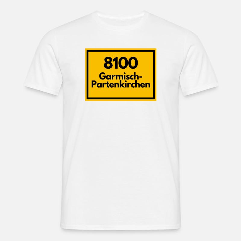 OLD POSTCODE POSTCODE 8100 GARMISCH-PARTENKIRCHEN - Men's T-Shirt - white