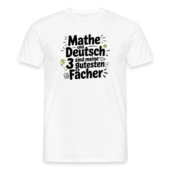 Les maths et l’allemand sont mes 3 meilleures matières - T-shirt homme - blanc - Devant - AI Model Male 178 dark (178cm)