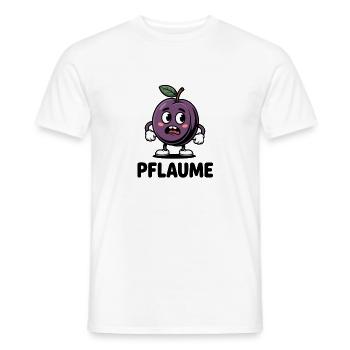 Funny Plum Cartoon Motif PLUM - Men's T-Shirt - white - Front - AI Model Male 178 dark (178cm)