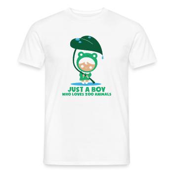 Zoo Animals Animal Park Young Man Saying - Men's T-Shirt - white - Front - AI Model Male 178 dark (178cm)