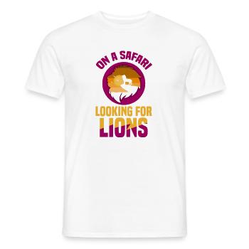 Safari Afrika serengeti wildlife savanne löwe - Männer T-Shirt - Weiß - Vorne - AI Model Male 178 dark (178cm)