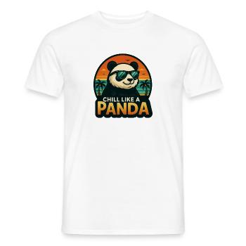 Chill wie ein Panda - Männer T-Shirt - Weiß - Vorne - AI Model Male 178 dark (178cm)