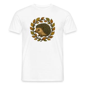 Herbst-Igelkranz - Männer T-Shirt - Weiß - Vorne - AI Model Male 178 dark (178cm)
