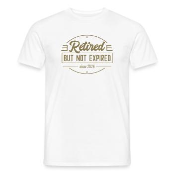 Rentner aber nicht abgelaufen seit 2026 - Männer T-Shirt - Weiß - Vorne - AI Model Male 178 dark (178cm)
