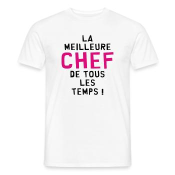 Best Chef of All Time - Men's T-Shirt - white - Front - AI Model Male 178 dark (178cm)