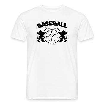 Baseball Logo - Männer T-Shirt - Weiß - Vorne - AI Model Male 178 dark (178cm)