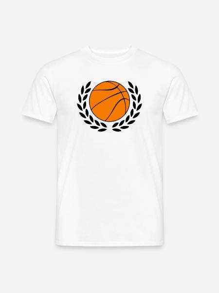 Basketball icon in bold orange - Men's T-Shirt - white