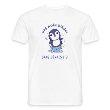 Penguin Moin Digga Conception de la glace très fine - T-shirt homme - blanc - Devant - AI Model Male 178 dark (178cm)