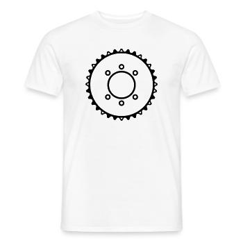 Chainring Sprocket Drive - Men's T-Shirt - white - Front - AI Model Male 178 dark (178cm)