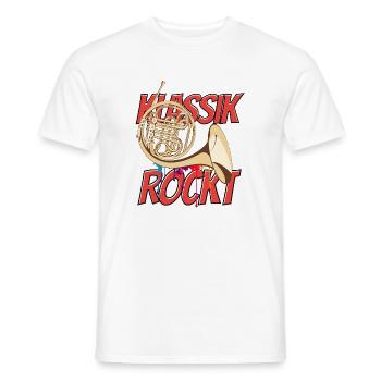 Cor français Orchestre de rock classique Cor Cor - T-shirt homme - blanc - Devant - AI Model Male 178 dark (178cm)
