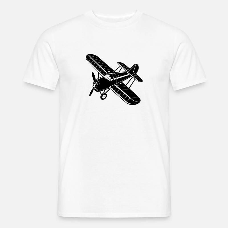 Samolot - T-shirt męski - biały