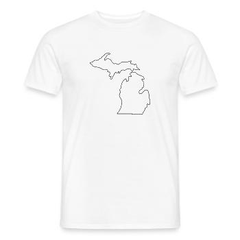 Carte du Michigan - T-shirt homme - blanc - Devant - AI Model Male 178 dark (178cm)