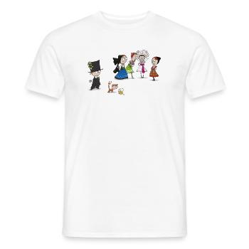 COMIC KWAS - Männer T-Shirt - Weiß - Vorne - AI Model Male 178 dark (178cm)