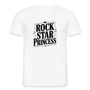 Rock Star Princess - Men's T-Shirt - white - Front - AI Model Male 178 dark (178cm)