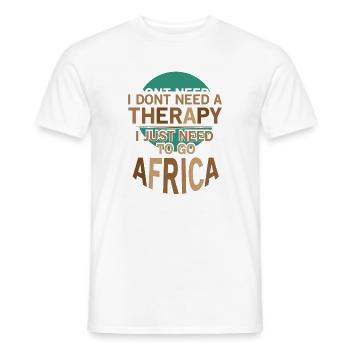 Safari Afrika serengeti wildlife savanne spruch - Männer T-Shirt - Weiß - Vorne - AI Model Male 178 dark (178cm)